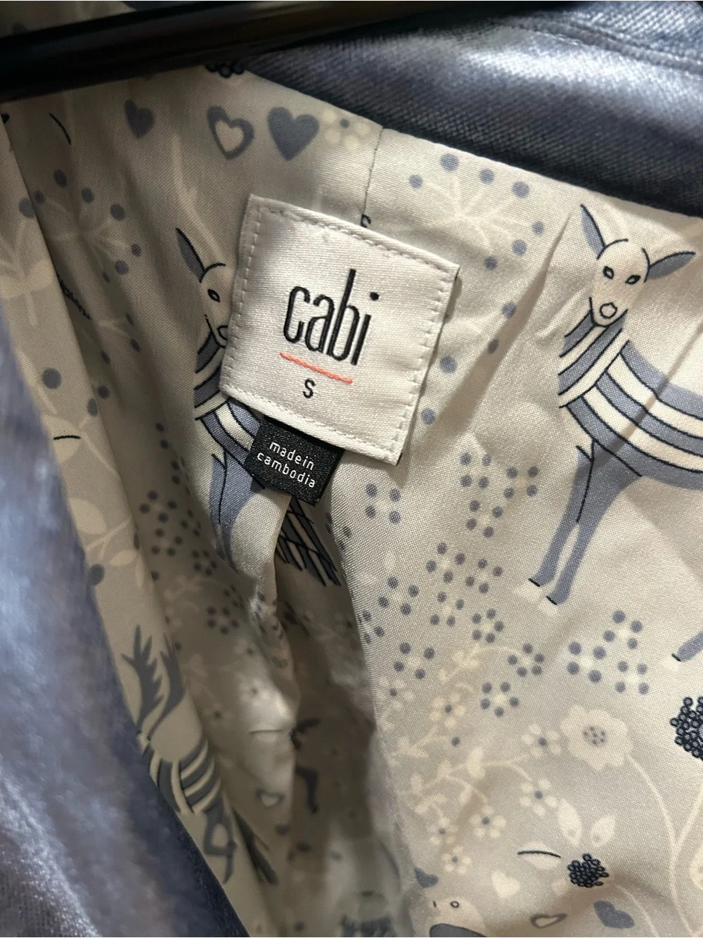 CAbi Velvet Single-Button Blazer in Slate Blue - Picture 8 of 9